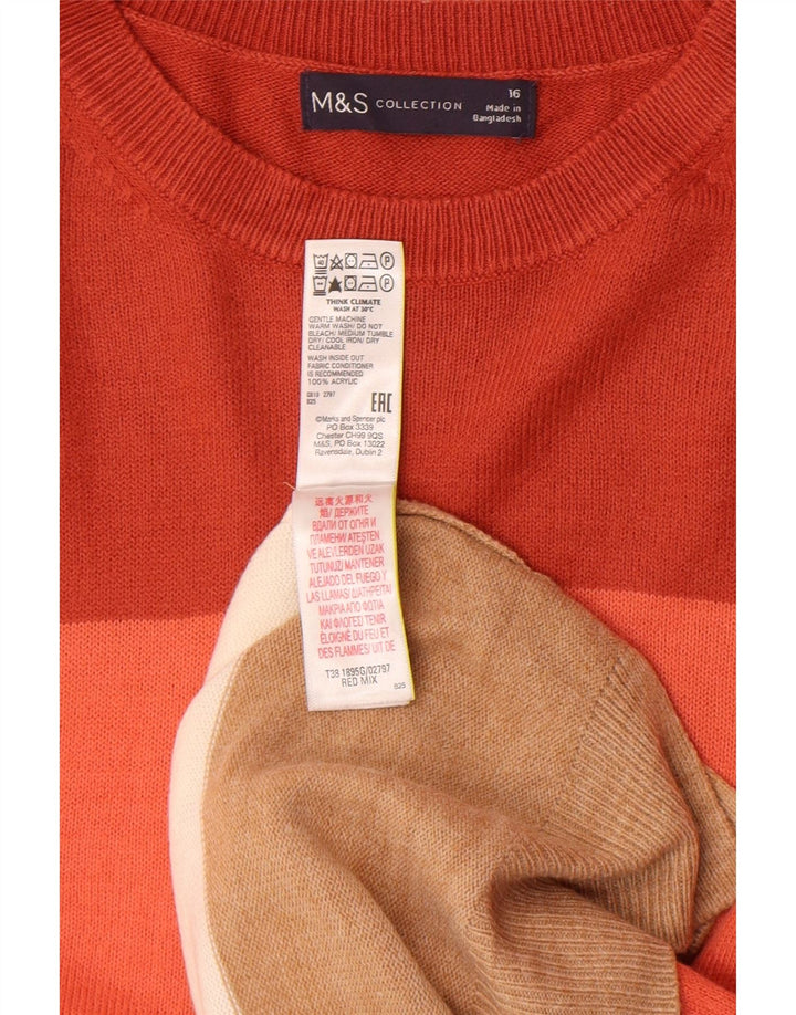Marks & Spencer Dame sweater med rund hals DK 16 Stor Flerfarvet