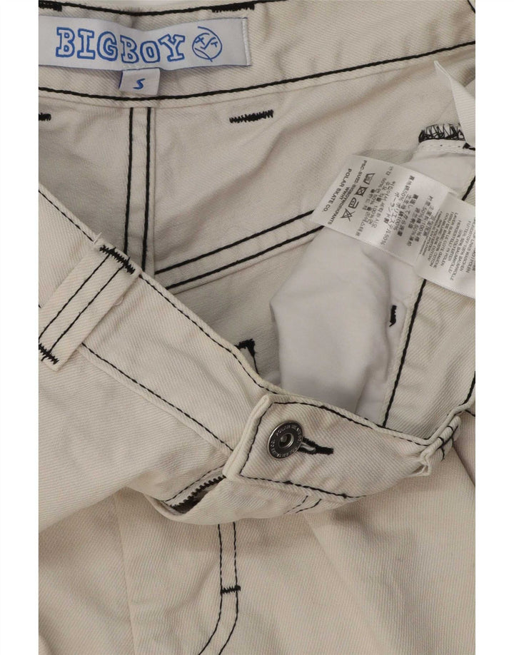 Vintage Straight Cargo bukser til mænd Små W29 L28 hvid bomuld
