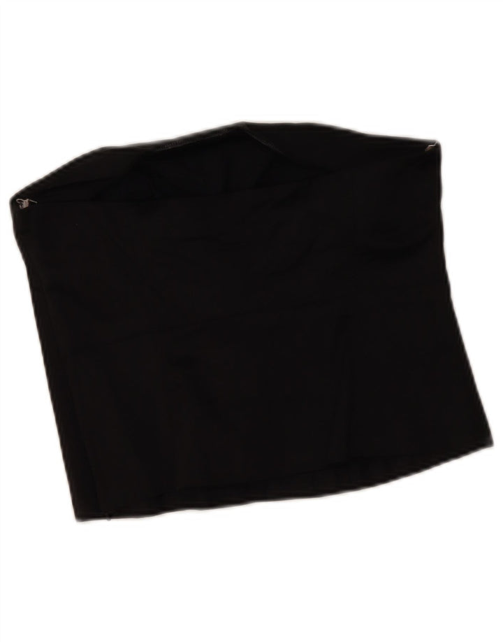 Oasis Womens Crop stropløs top UK 12 medium sort bomuld