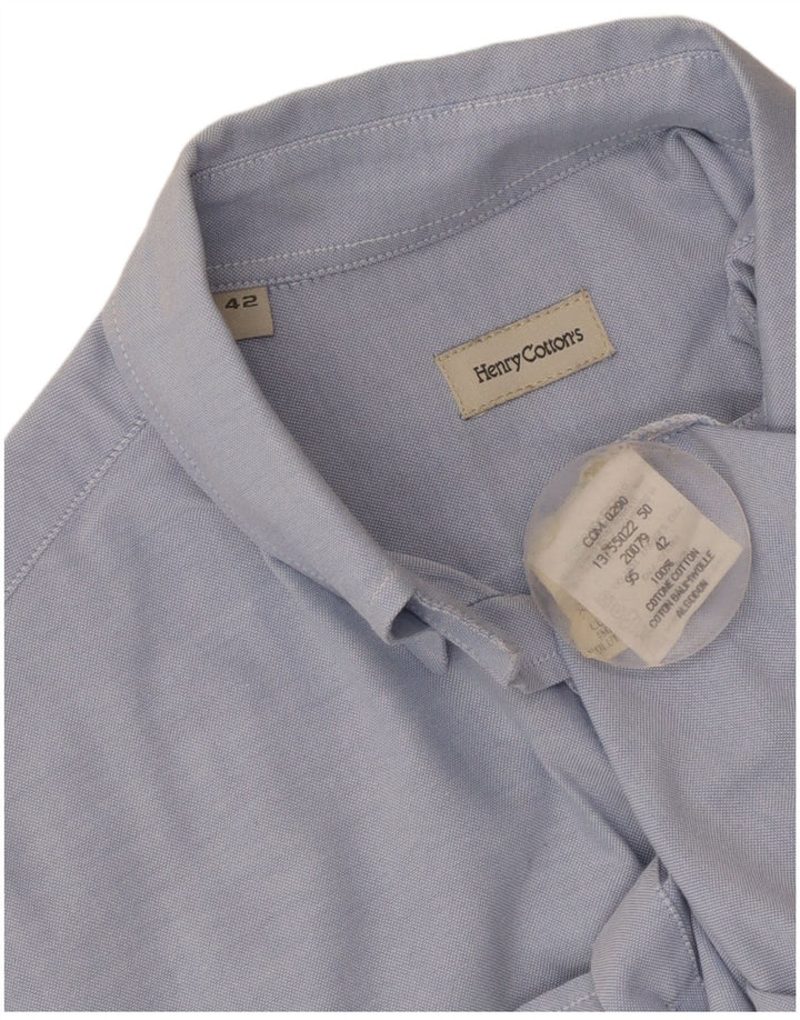 Henry Cottons skjorte med 3/4 ærmer til kvinder IT 42 Medium Blue Cotton