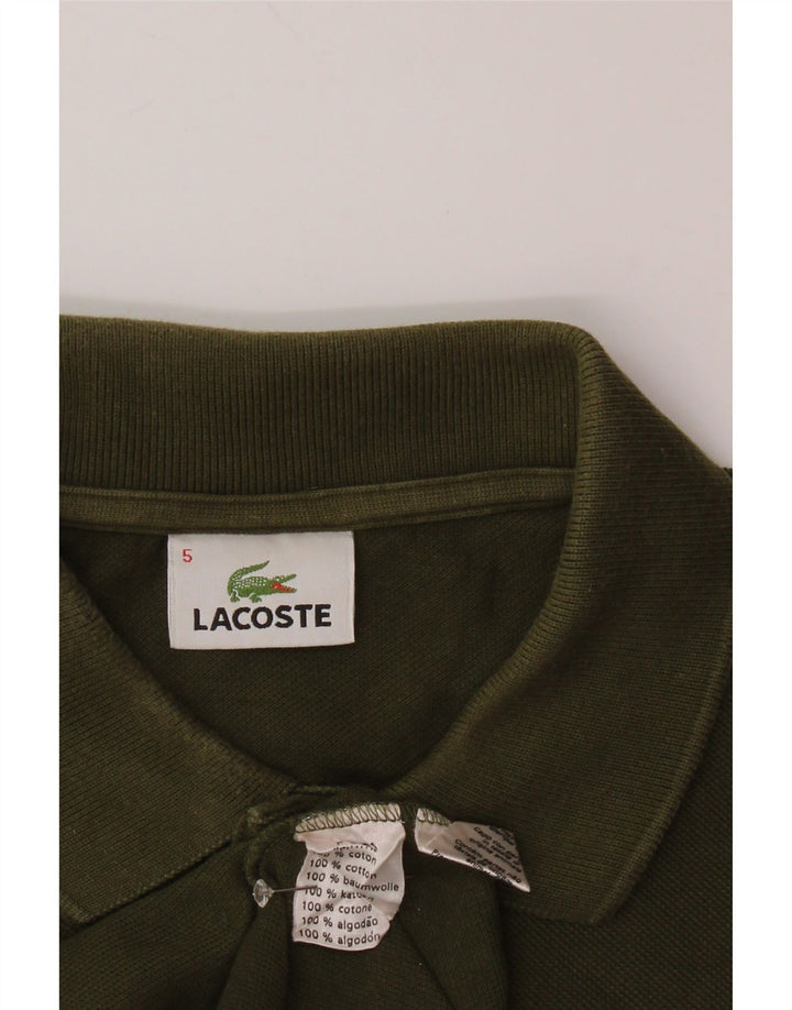 LACOSTE Poloskjorte til mænd str. 5 Large Khaki Bomuld