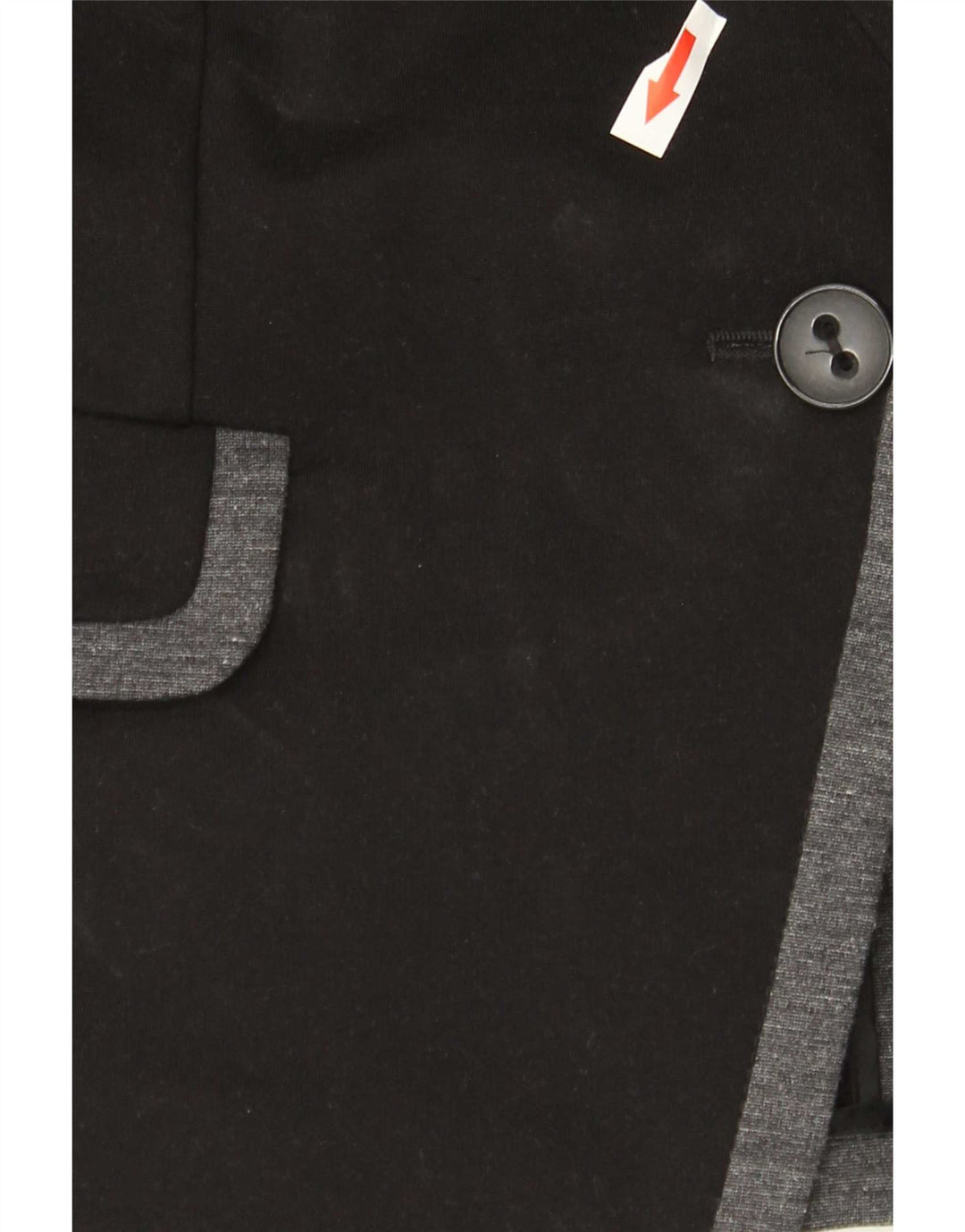 Marks & Spencer Dame 1 Knap Blazer Jakke UK 16 Stor Sort Viscose