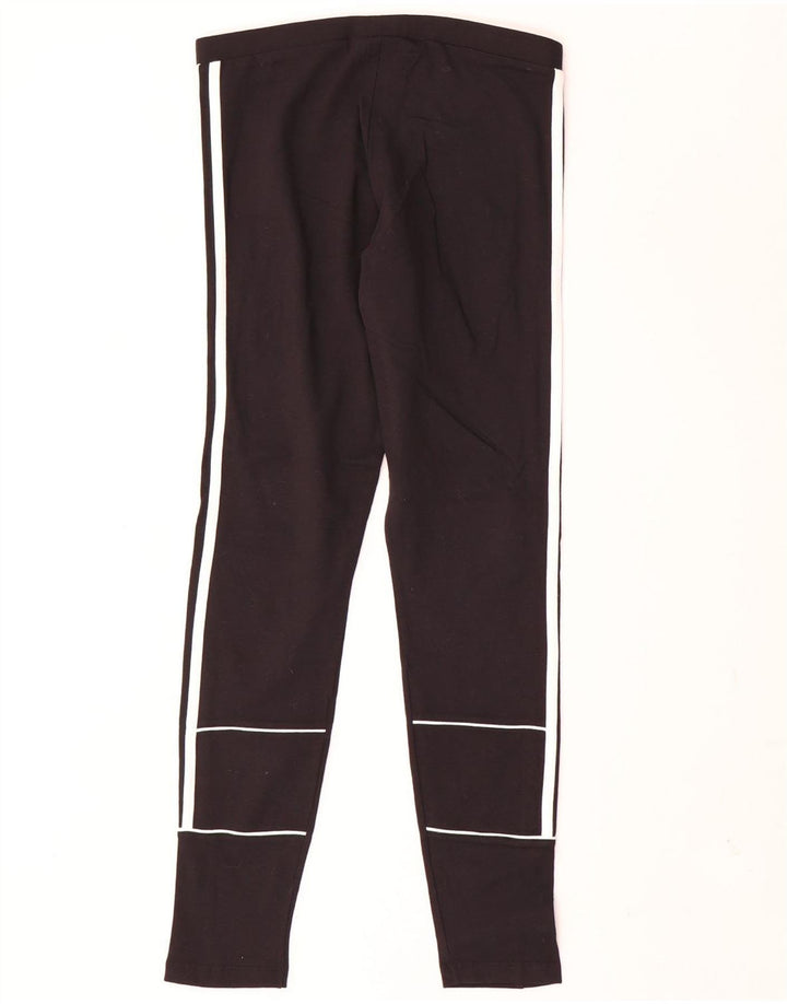 Adidas Dame Leggings UK 12 Medium Sort Bomuld