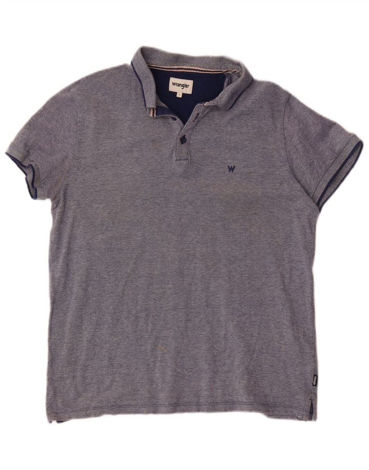 Wrangler Poloshirt til mænd Stor marineblå bomuld