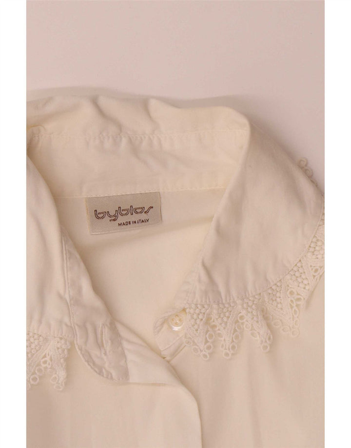 Byblos Dame Shirt Bluse UK 14 Medium White