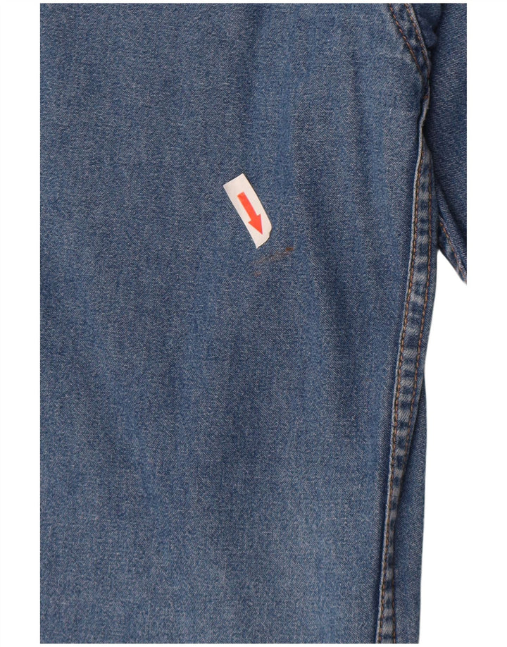 Skrædder & Søn Herre Denim skjorte Størrelse 41/42 Large Blå