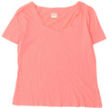 Benetton Dame T-Shirt Top UK 14 Medium Pink Bomuld