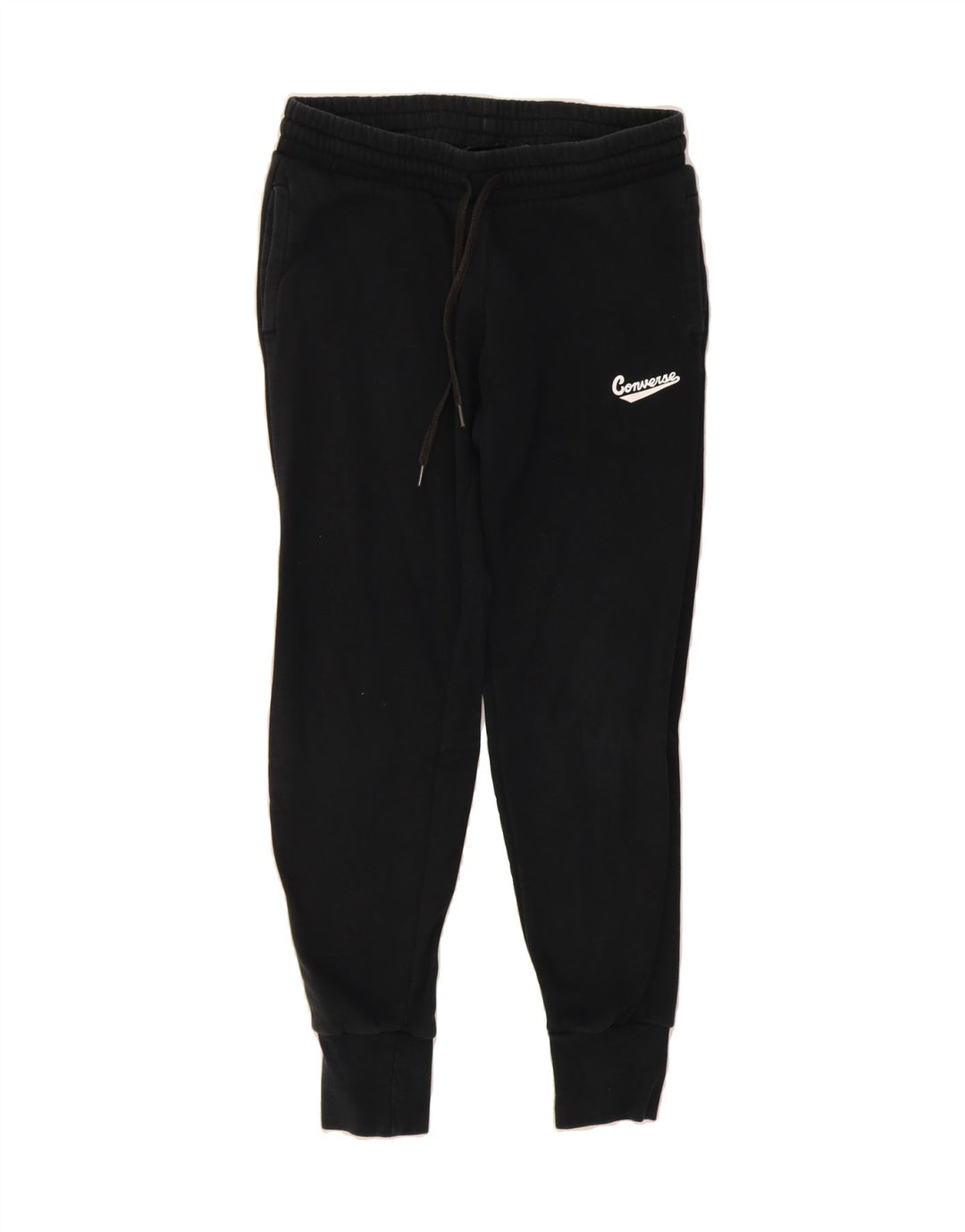 CONVERSE Womens Tracksuit Trousers Joggers UK 10 Small  Black Cotton Vintage Converse and Second-Hand Converse from Messina Hembry 