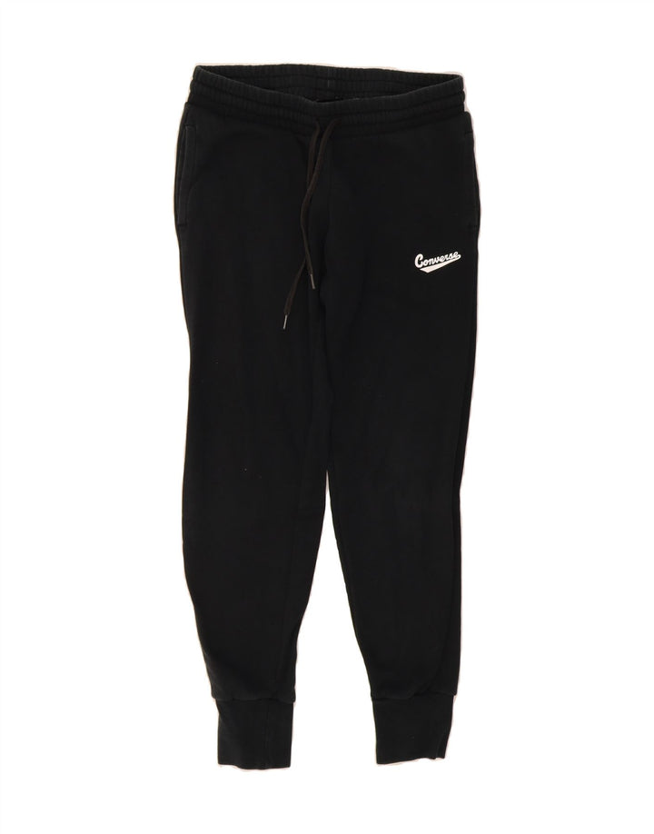 CONVERSE Womens Tracksuit Trousers Joggers UK 10 Small  Black Cotton Vintage Converse and Second-Hand Converse from Messina Hembry 
