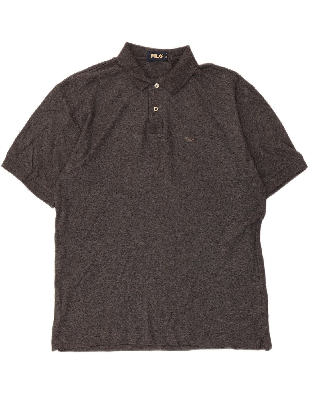 Fila Polo Shirt til mænd XL Grå Flecked Bomuld