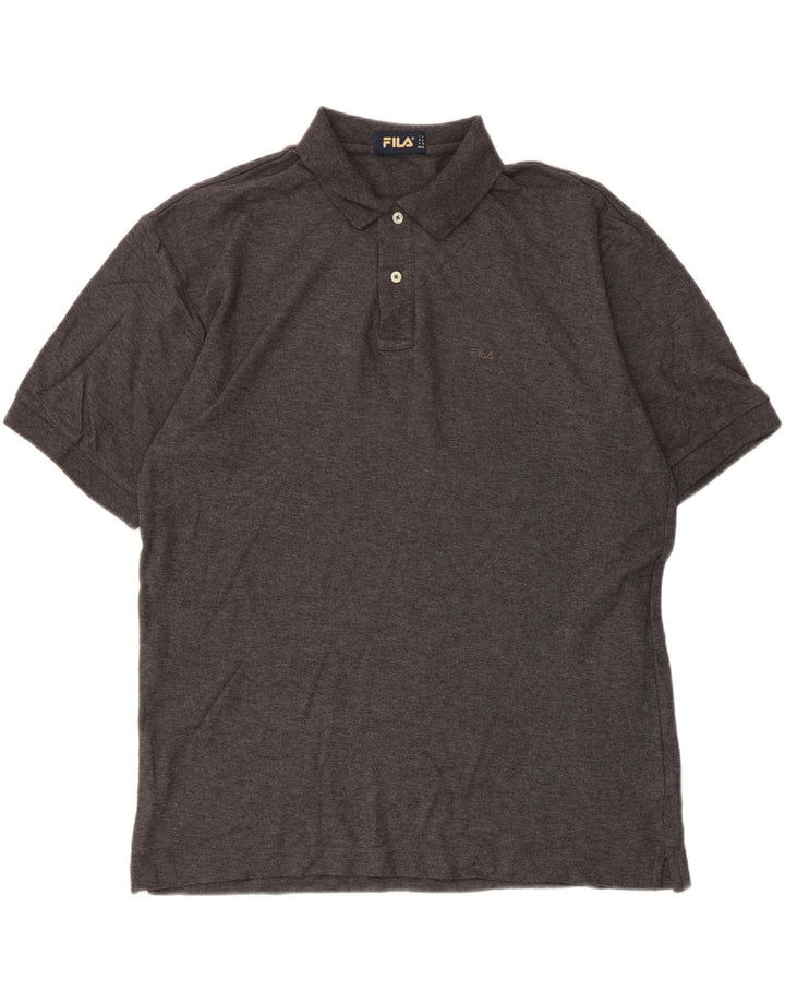 Fila Polo Shirt til mænd XL Grå Flecked Bomuld