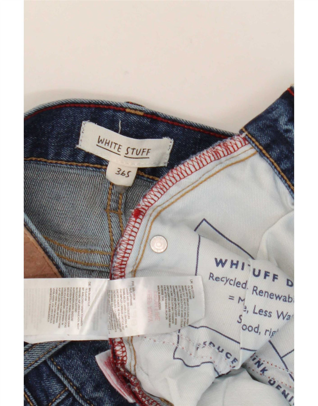 White Stuff Straight Jeans til mænd W36 L28 Blå bomuld