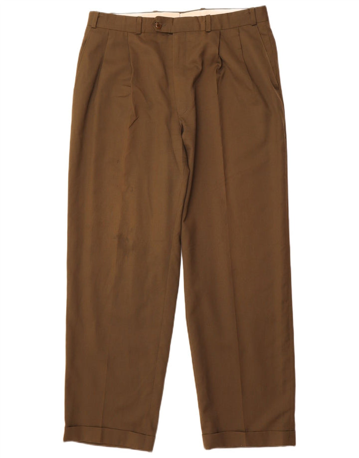 Chaps Herre Pegged Suit Bukser W34 L30 Grøn uld