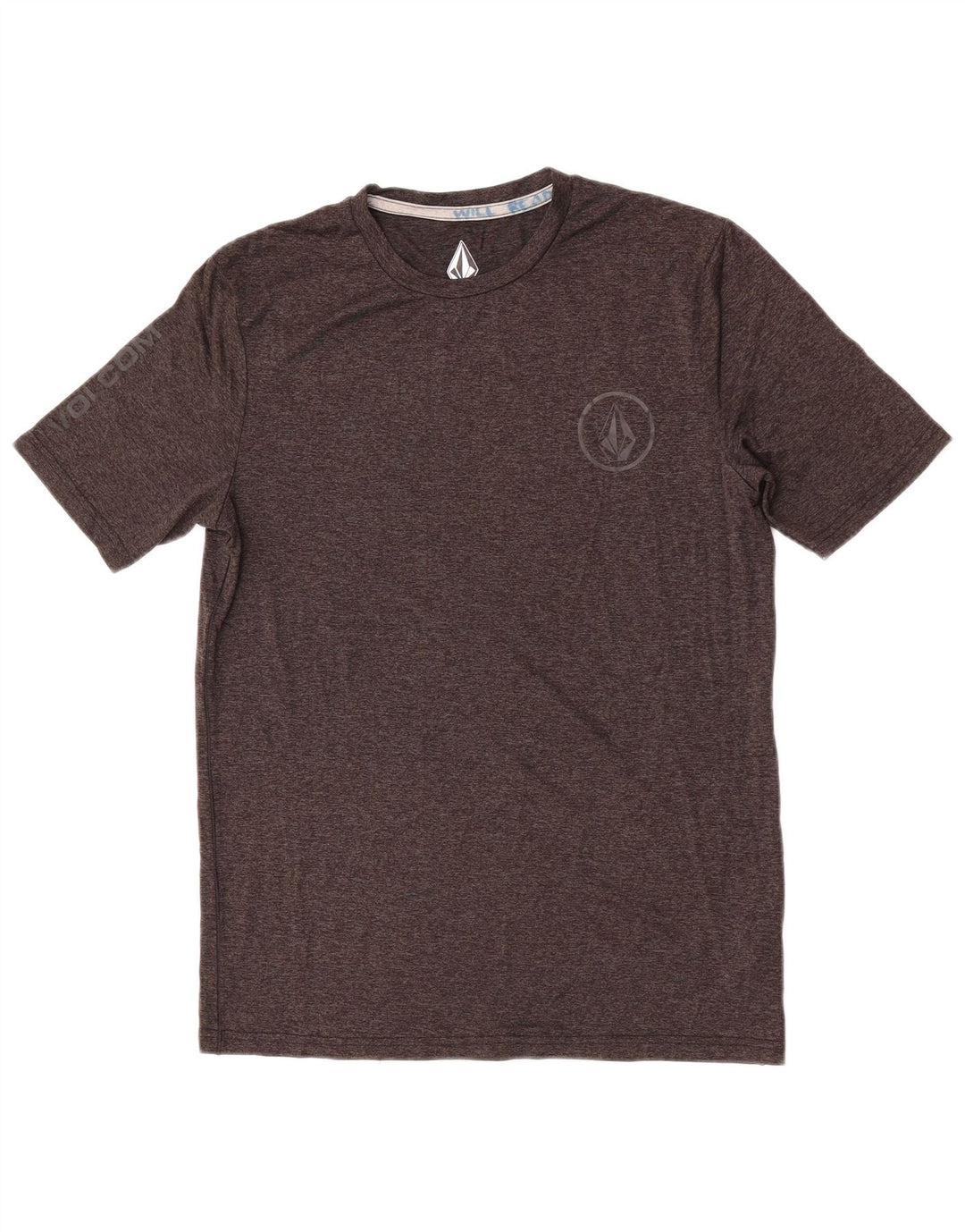 Volcom Herre T-Shirt Top Lille grå Flecked Nylon