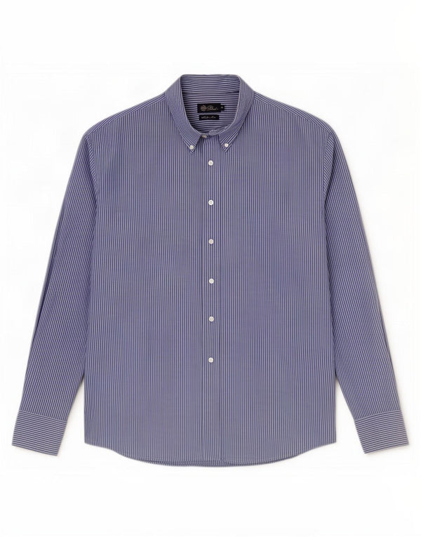 Dacks herre Slim Fit skjorte 2XL blå nålestribet bomuld