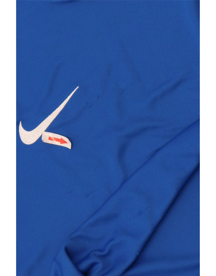 Nike Dri Fit T-shirt top mellemblå polyester til mænd