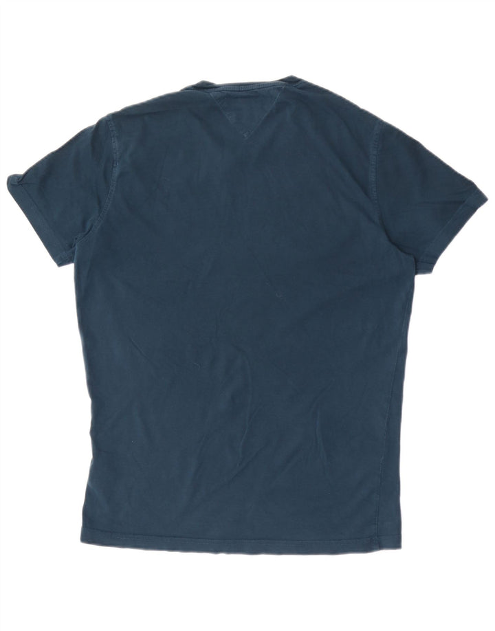 Tommy Hilfiger Herre T-Shirt Top Medium Marineblå Bomuld
