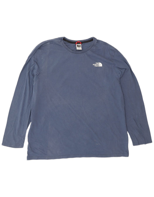 The North Face Mens Top Long Sleeve XL Navy Blue Cotton