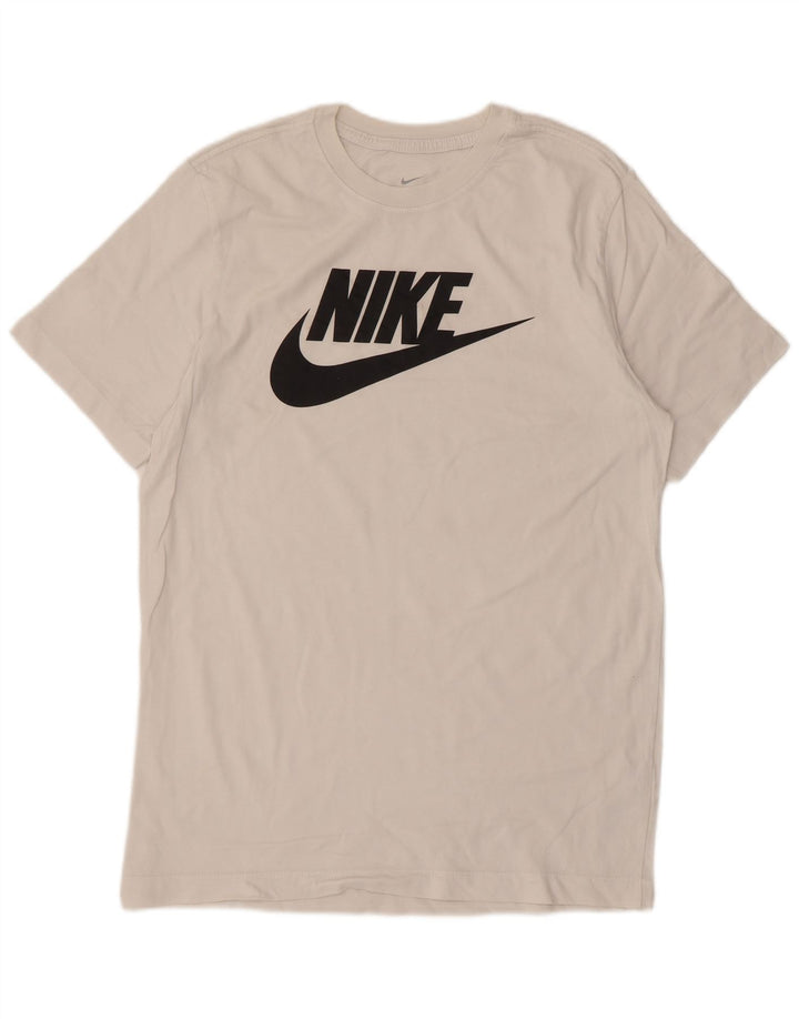 Nike grafisk t-shirt til mænd, medium hvid bomuld