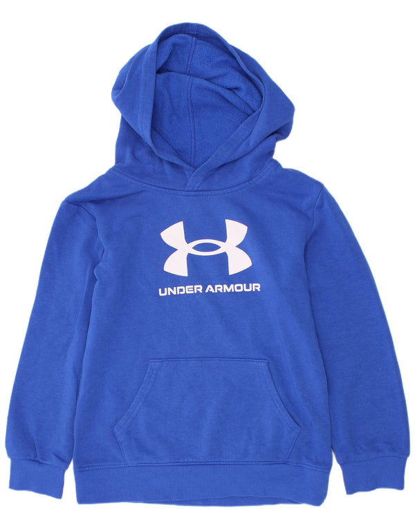 Under Armour drenge grafisk hættetrøje 6-7 år blå bomuld