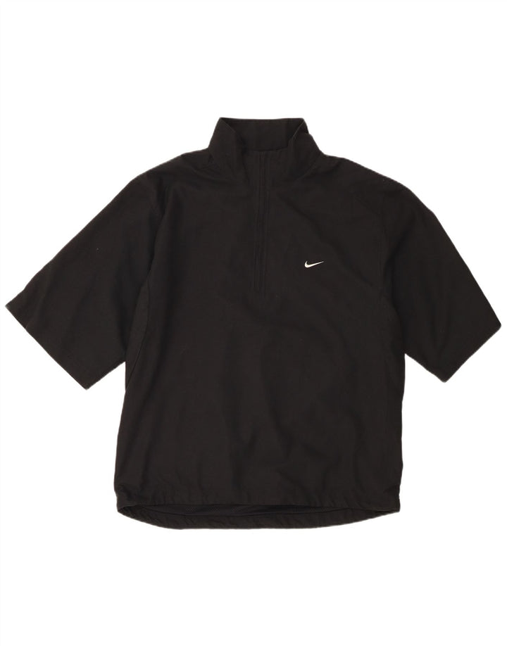 Nike Kortærmet Pullover til mænd Træningsdragt Topjakke UK 39/41 Medium Sort