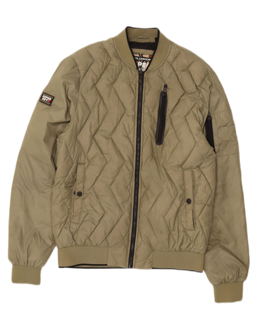Superdry Polstret Herrejakke UK 40 Stor Khaki Nylon