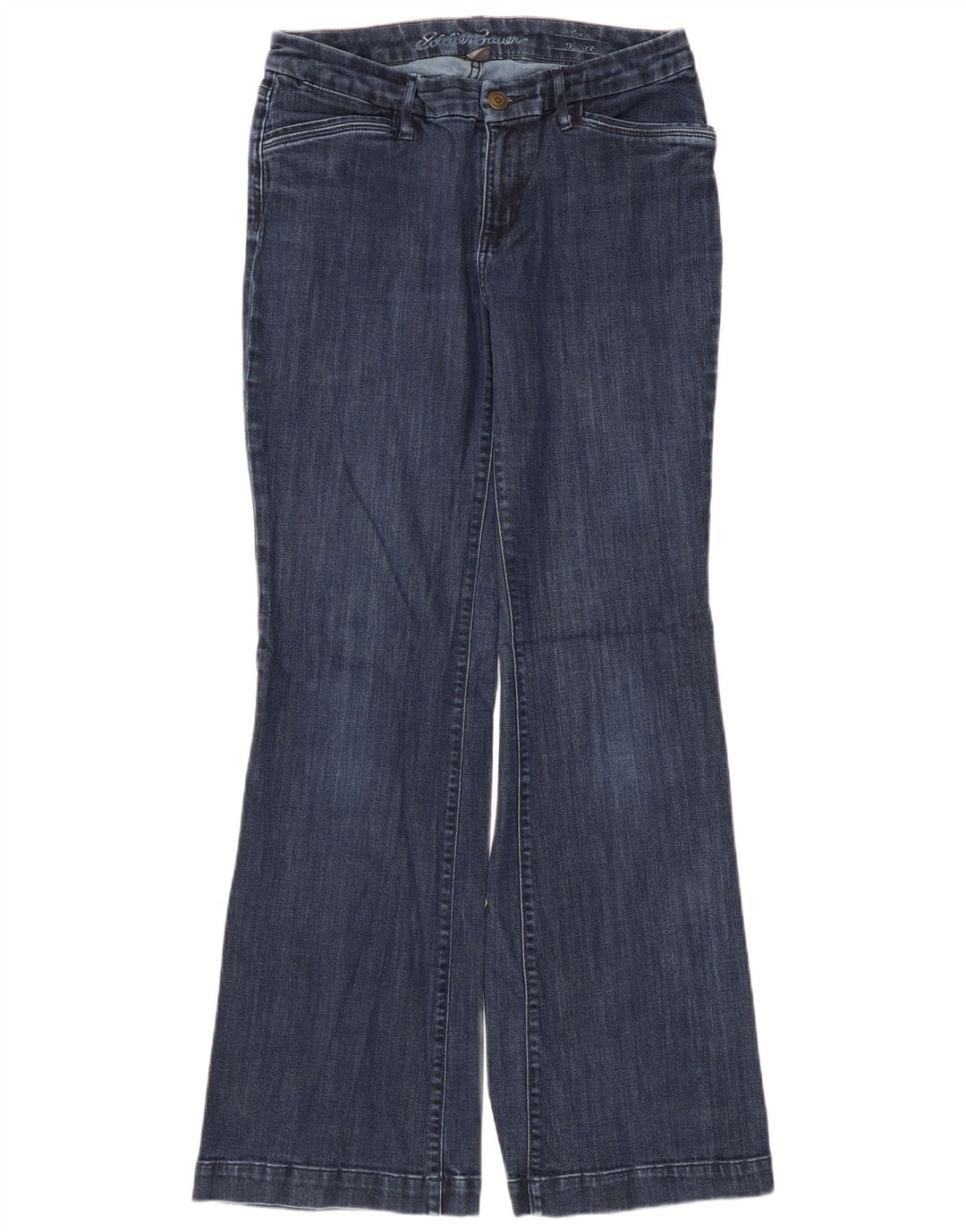 Eddie Bauer Dame Curvy Bootcut Jeans US 10 Large W32 L31 Marineblå Bomuld