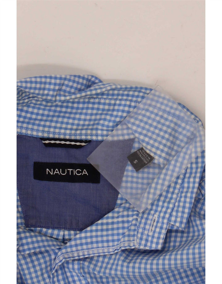Nautica herreskjorte lille blå Gingham bomuld