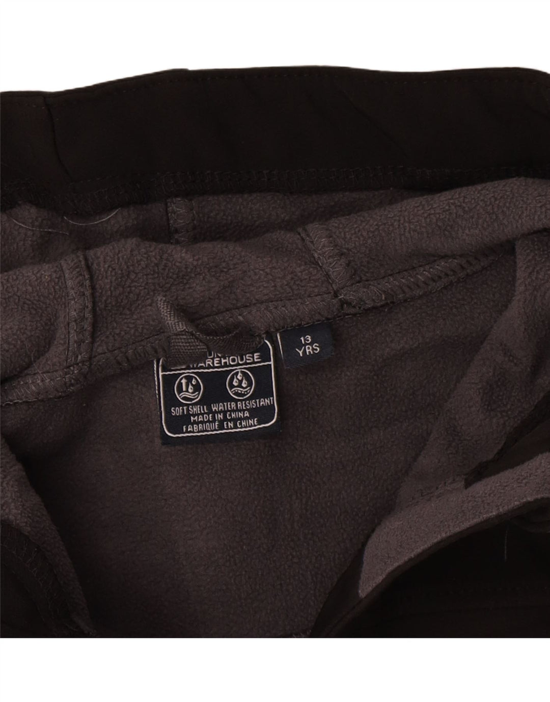 Mountain Warehouse Drenge Hætte Regnjakke 12-13 År Sort Polyester
