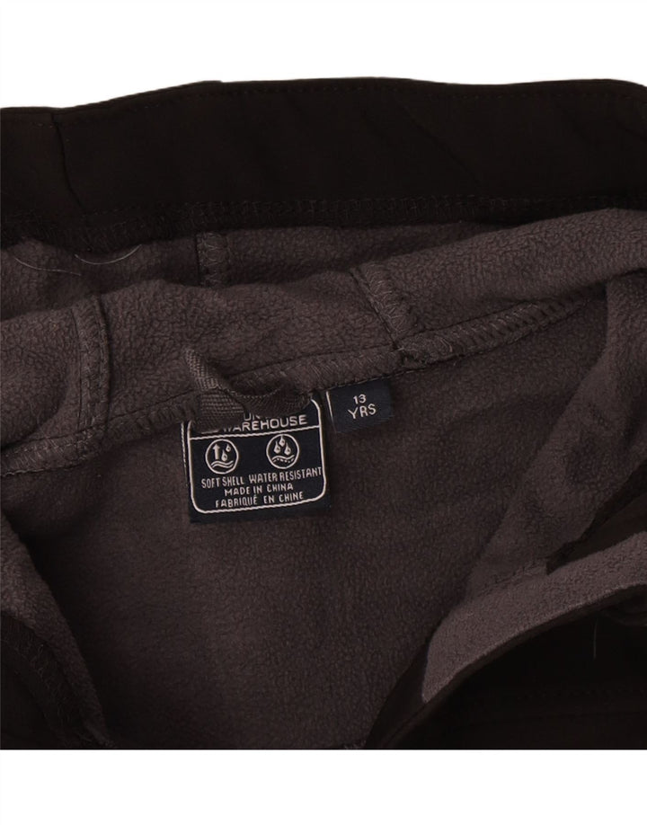 Mountain Warehouse Drenge Hætte Regnjakke 12-13 År Sort Polyester