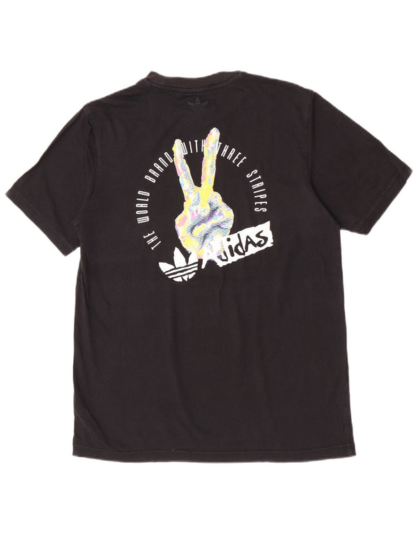 Adidas Herre grafisk T-shirt top lille sort bomuld
