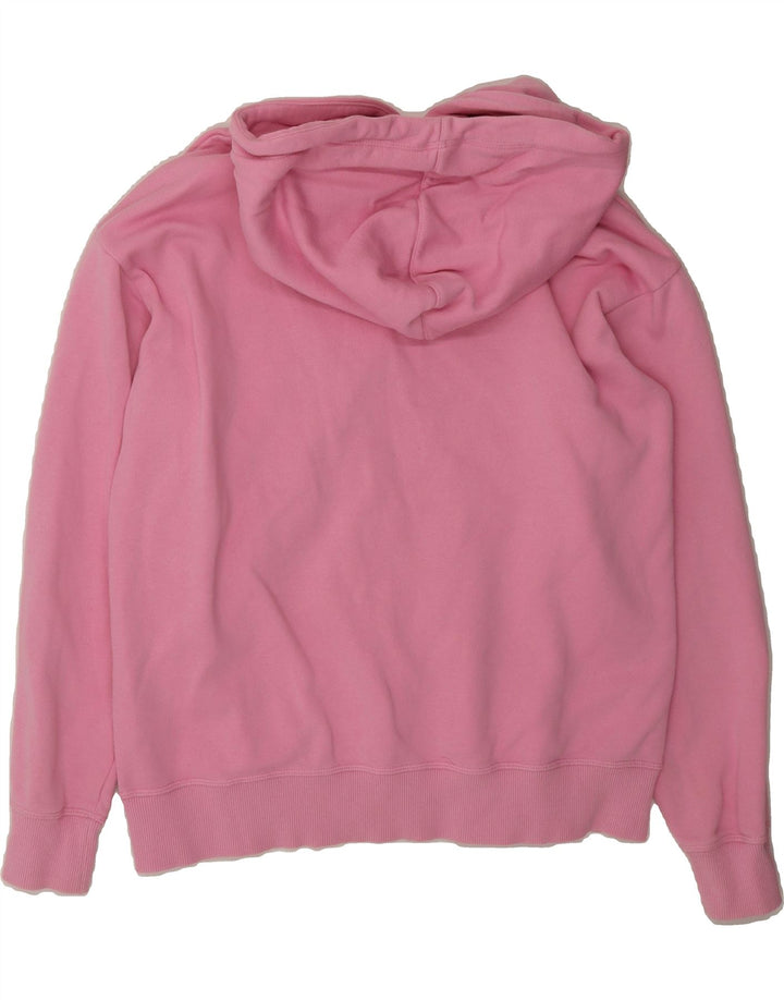 CHAMPION Womens Oversized Hoodie Jumper UK 14 Medium Pink Cotton Vintage Champion and Second-Hand Champion from Messina Hembry 