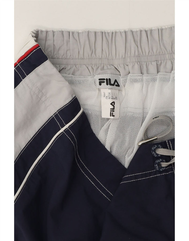 Fila Herre grafiske svømmeshorts 2XL Navy Blue Colourblock Polyester