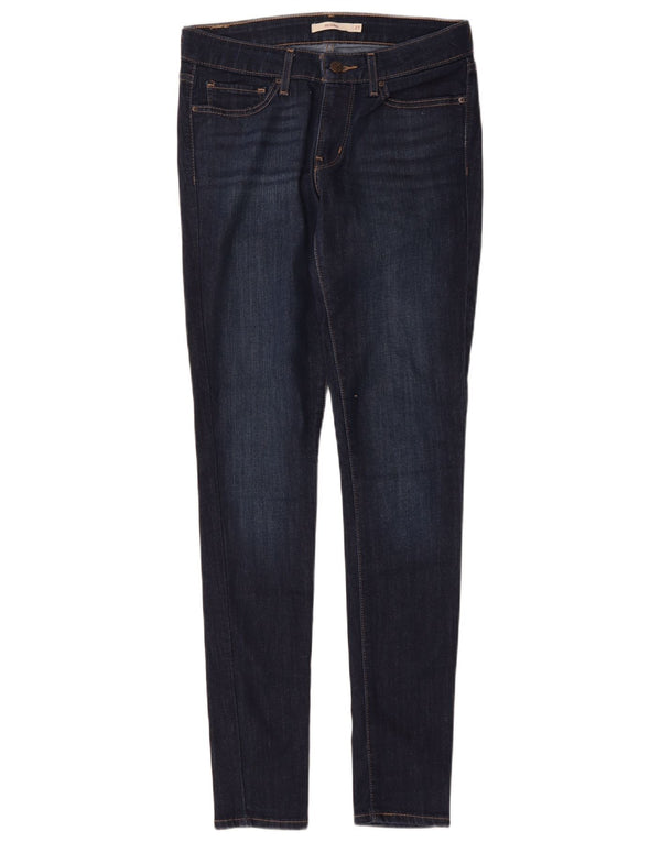 Levi's Dame 711 Skinny Jeans W27 L31 Marineblå Bomuld