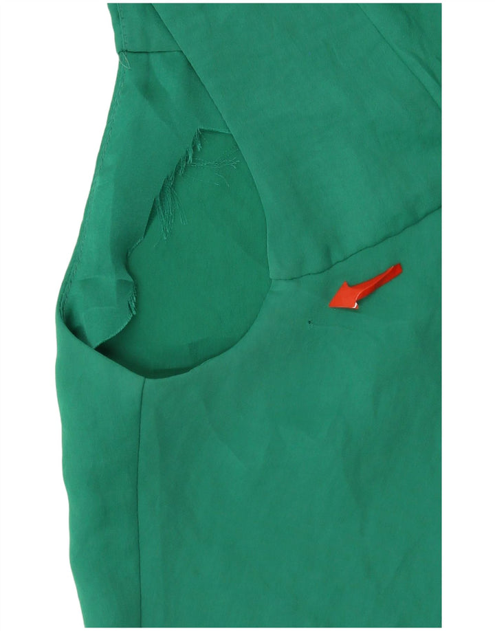 Zara Dame Ærmeløs Shift Dress UK 14 Medium Green