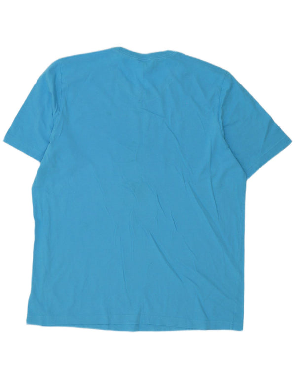 Adidas Grafisk T-shirt top til mænd XL blå bomuld