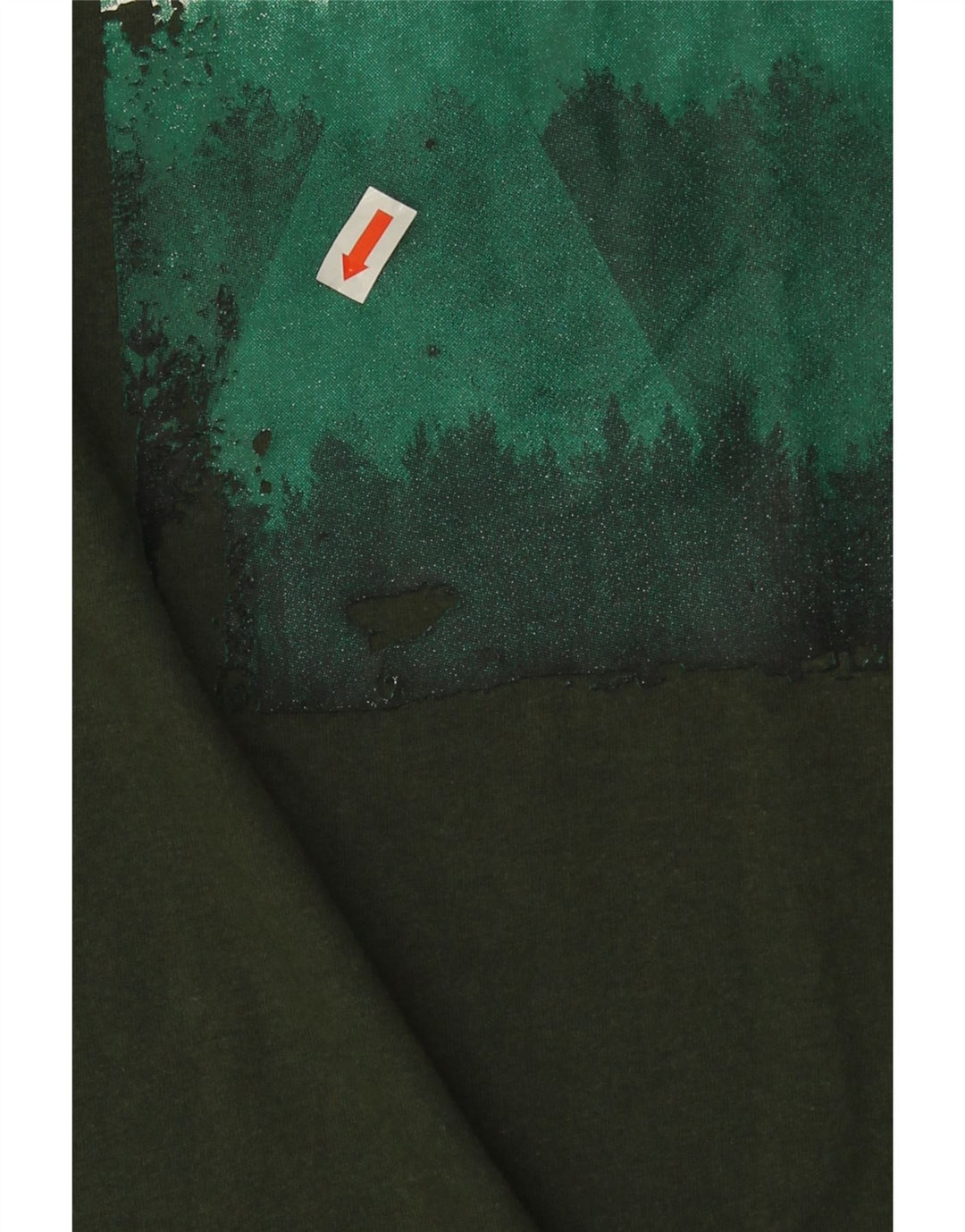 MOUNTAIN WAREHOUSE Herre Grafisk T-Shirt Top Stor Grøn Bomuld