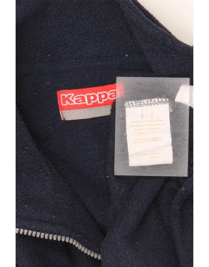 Kappa Herre lynlås hals Fleece Jumper Medium Navy Blue Polyester Sports