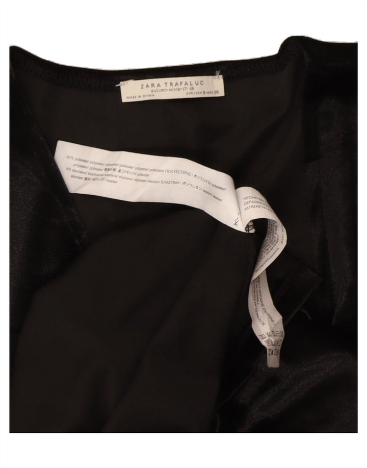 ZARA Womens Velour Sheath Dress UK 8 Small Black Vintage Zara and Second-Hand Zara from Messina Hembry 