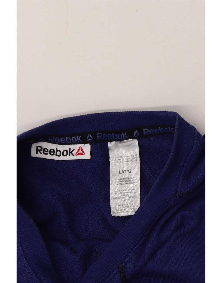 Reebok Herre Grafisk Sweatshirt Jumper Stor Blå Bomuld