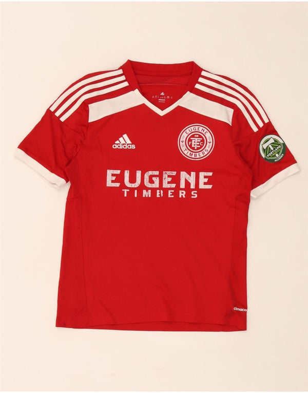 Adidas drenge grafisk t-shirt top 13-14 år XL Rød polyester