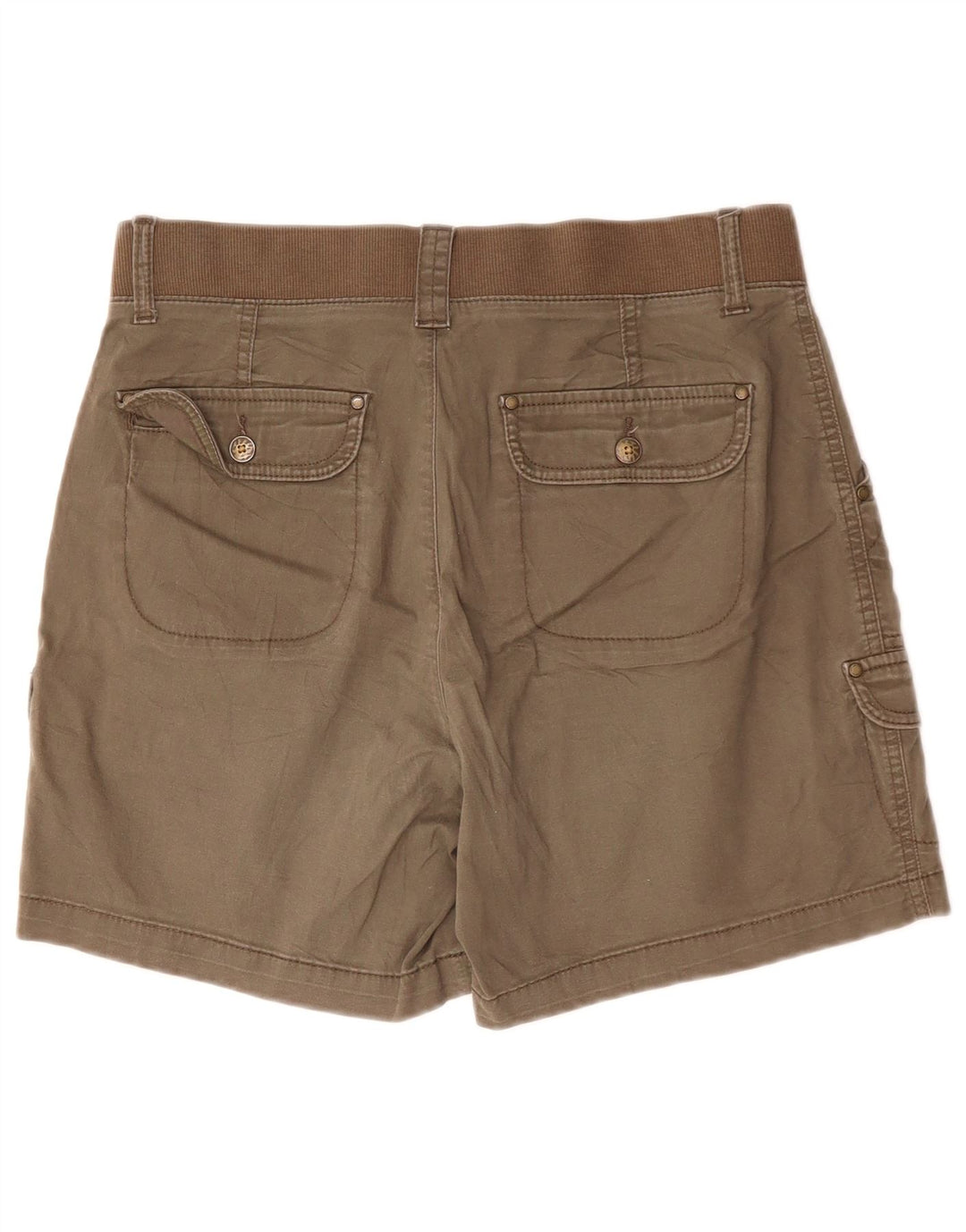 LEE Dame Mid Rise Relaxed Fit Cargo Shorts US 6 Medium W30 Khaki Bomuld