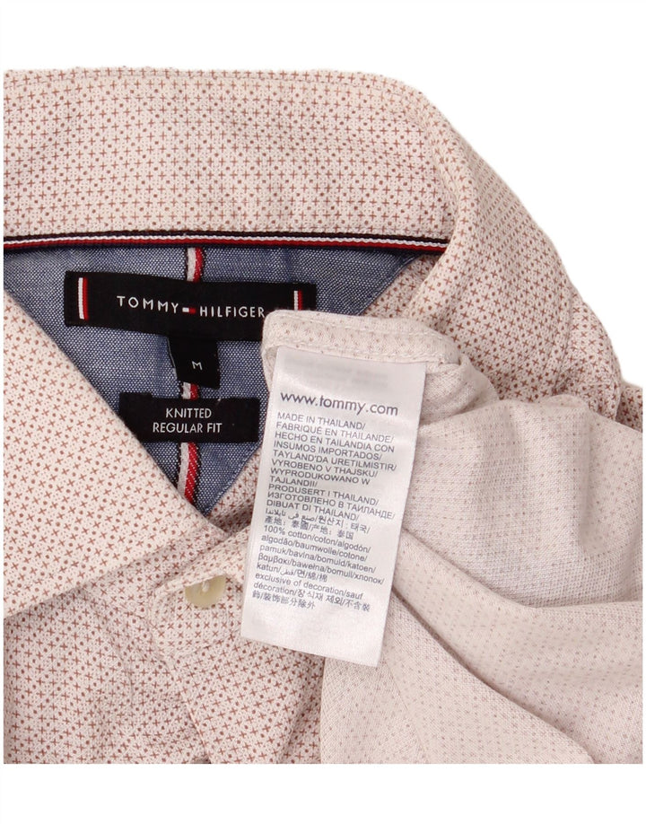 Tommy Hilfiger Herre Regular Fit skjorte Medium Off White Geometrisk bomuld