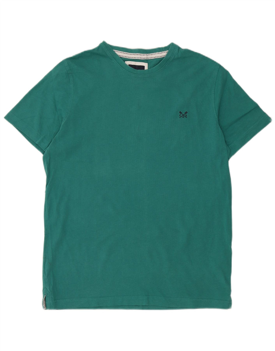 Crew Clothing Herre T-Shirt Top Medium Grøn Bomuld