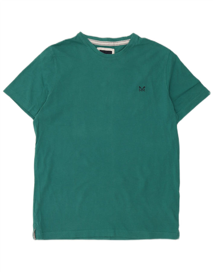 Crew Clothing Herre T-Shirt Top Medium Grøn Bomuld