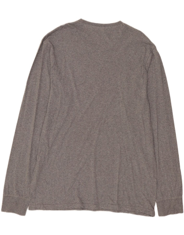 RUSSELL ATHLETIC Herre Skræddersyet Fit Grafisk Top Langærmet 3XL Grå Bomuld