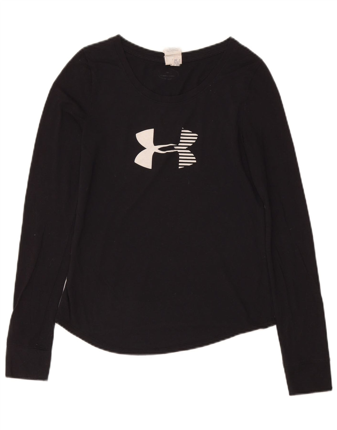 UNDER ARMOUR Dame Grafisk Top Langærmet UK 10 Small Navy Blue