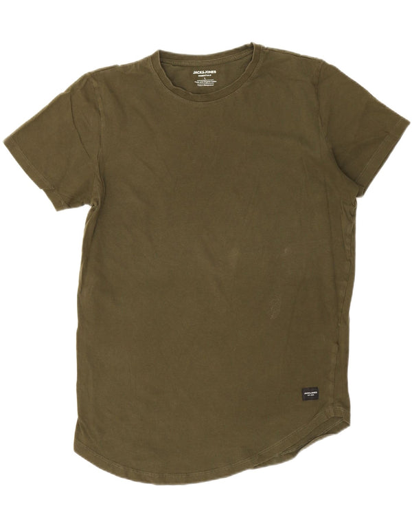 Jack & Jones Herre Lash T-Shirt Top Stor Khaki Bomuld