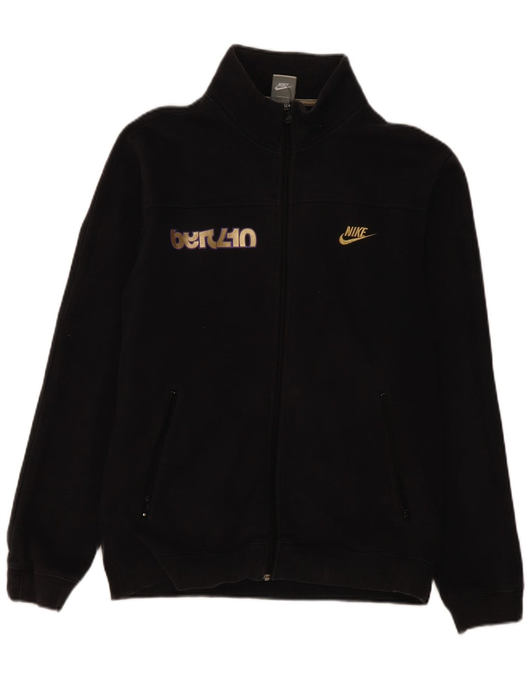 Nike Grafisk træningsdragt til mænd, topjakke UK 39/41 medium sort bomuld