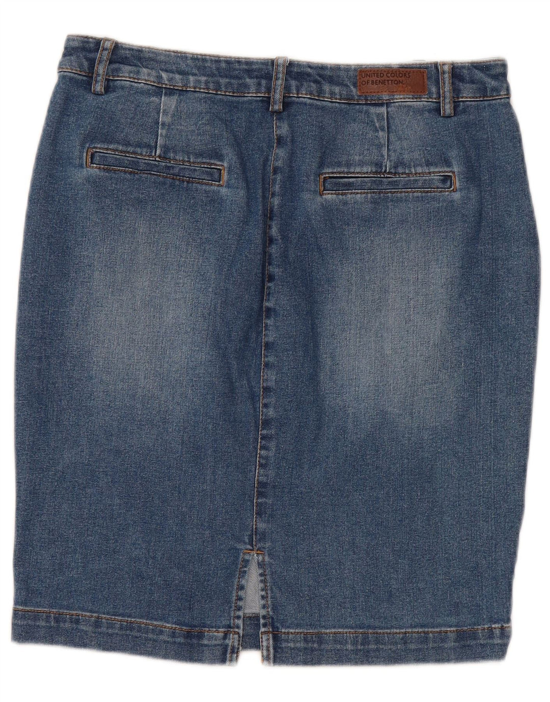 BENETTON Dame Denim Nederdel W30 Medium Blue